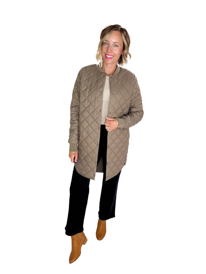 VERO MODA Haylee Quilted Jacket- TAUPE