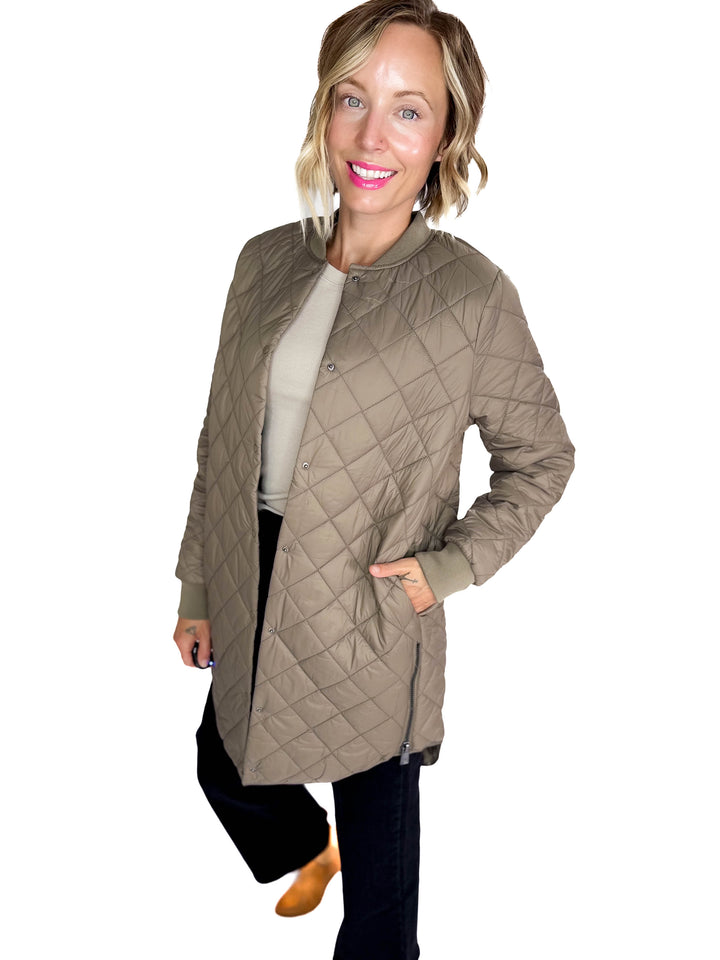 VERO MODA Haylee Quilted Jacket- TAUPE