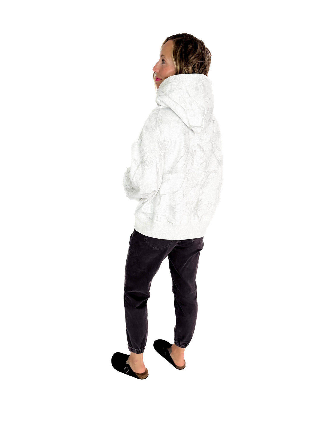 Owen Camouflage Loose Fit Front Pocket Hoodie- GREY