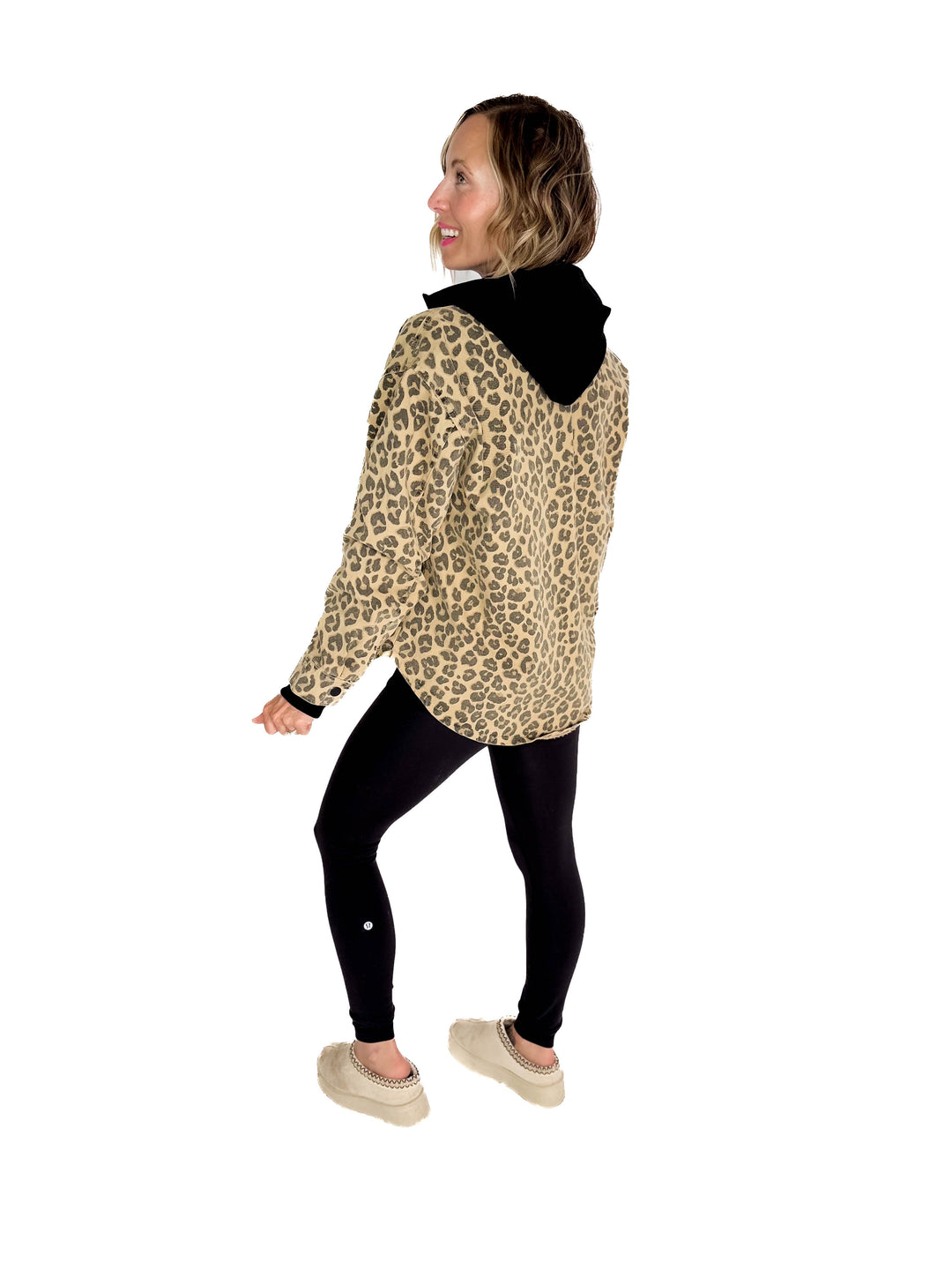 Isa Denim Jacket- LEOPARD