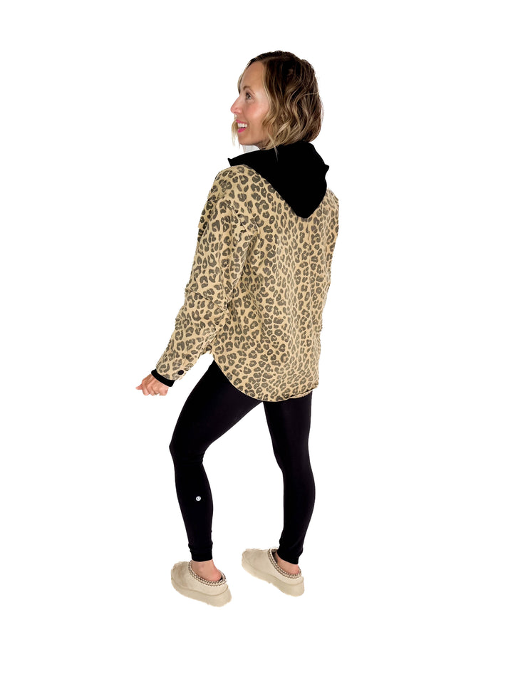 Isa Denim Jacket- LEOPARD