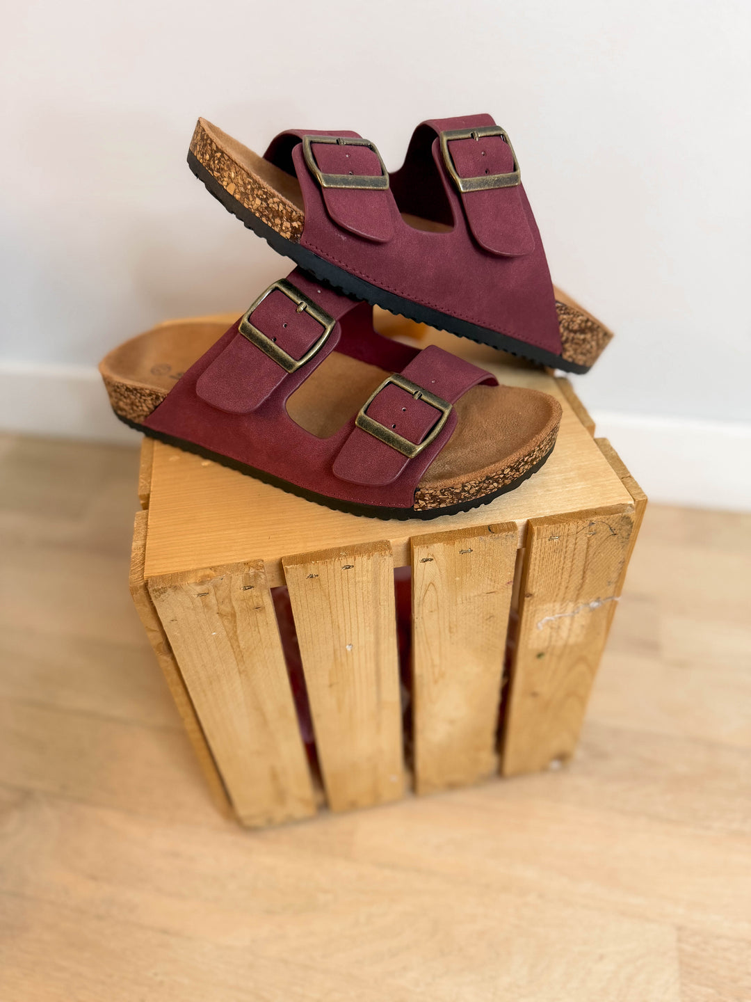 Jette Sandal- BURGUNDY