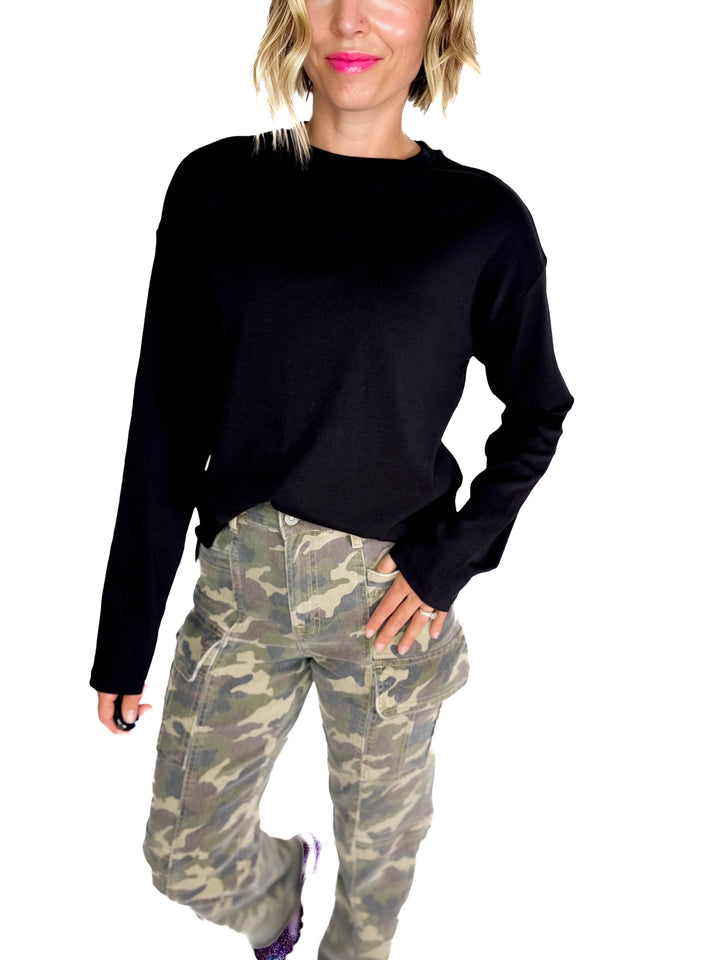 NOISY MAY Organic Cotton Marca Long Sleeve- BLACK