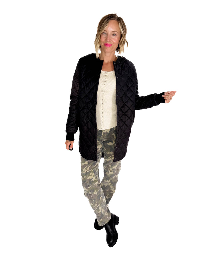 VERO MODA Haylee Quilted Jacket- BLACK