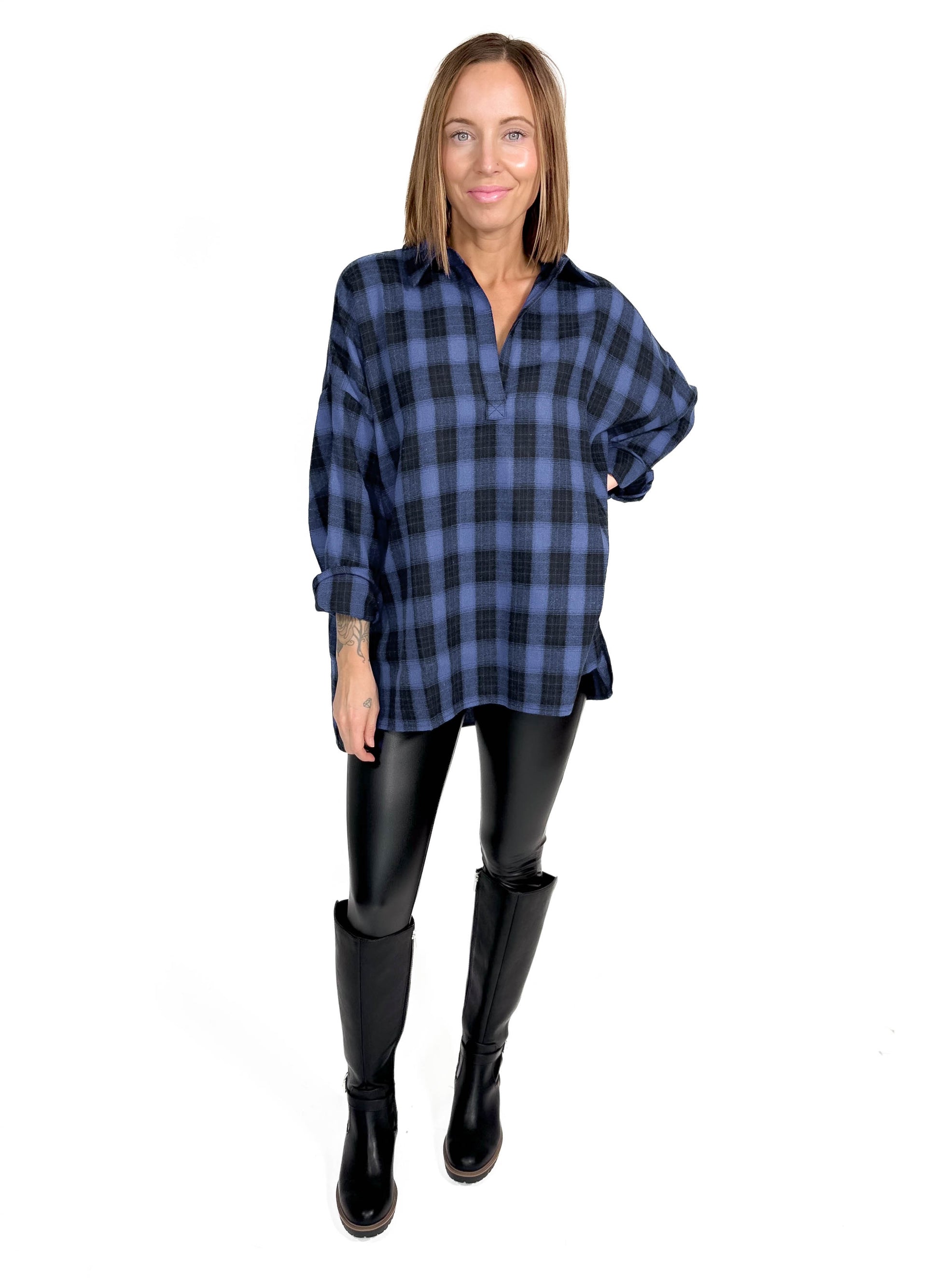 Carin Geometric Sweater- BLACK-FINAL SALE