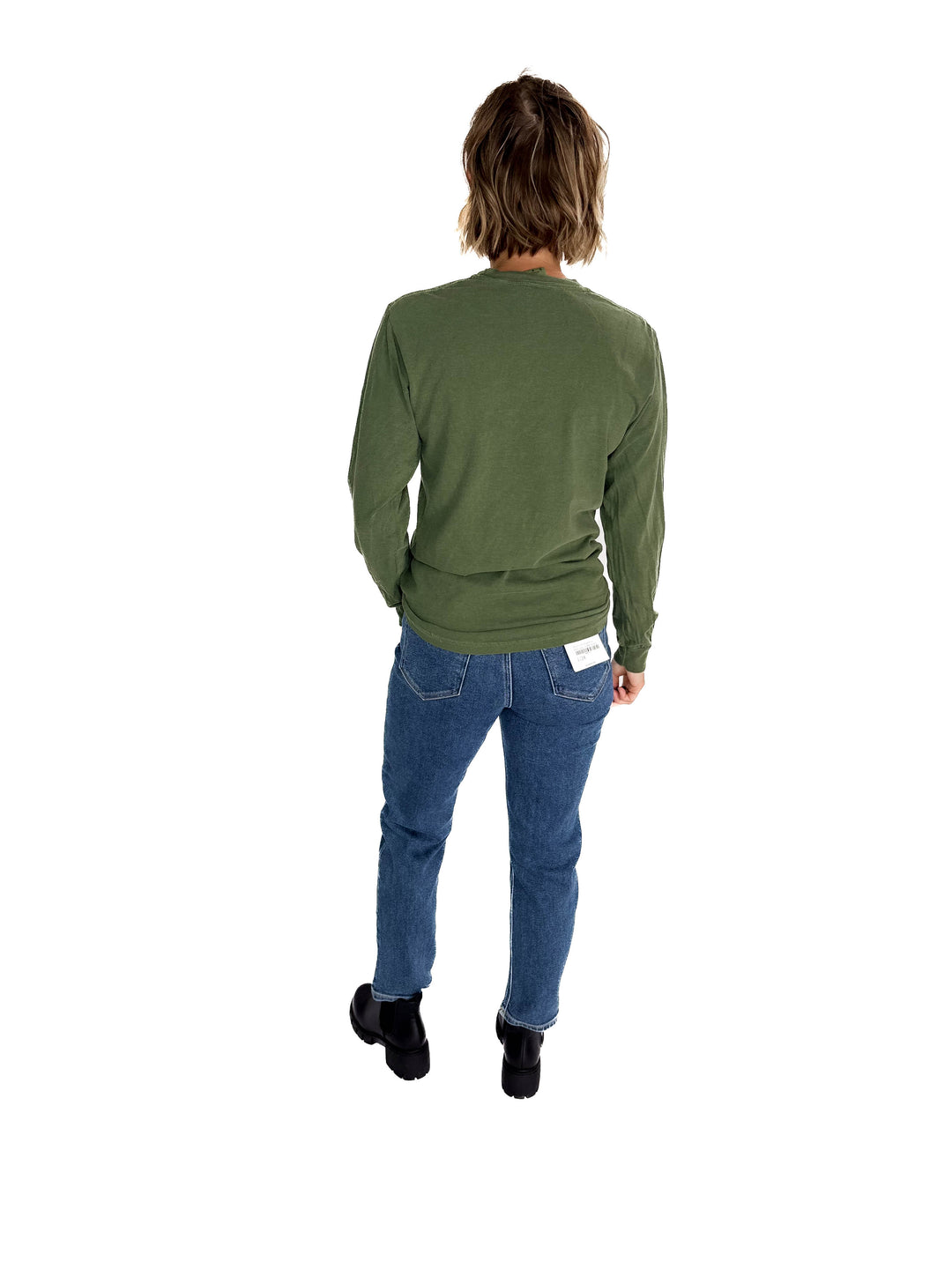 T+G Classic Washed Cotton Long Sleeve- HEMP