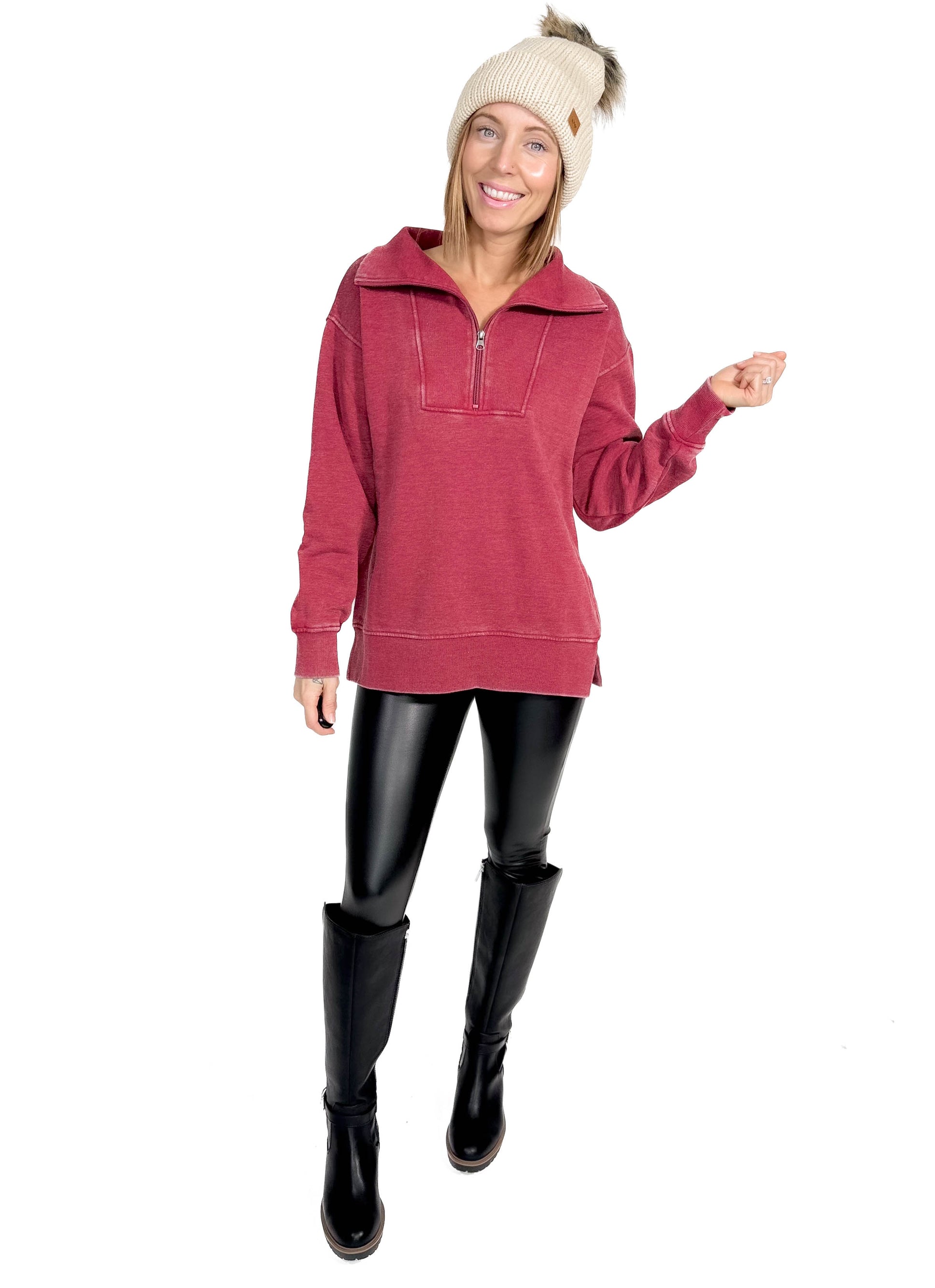Brilliance Knit Sweater Dress- WINETASTING