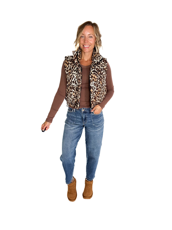 Blackcomb Vest- CAMEL LEOPARD