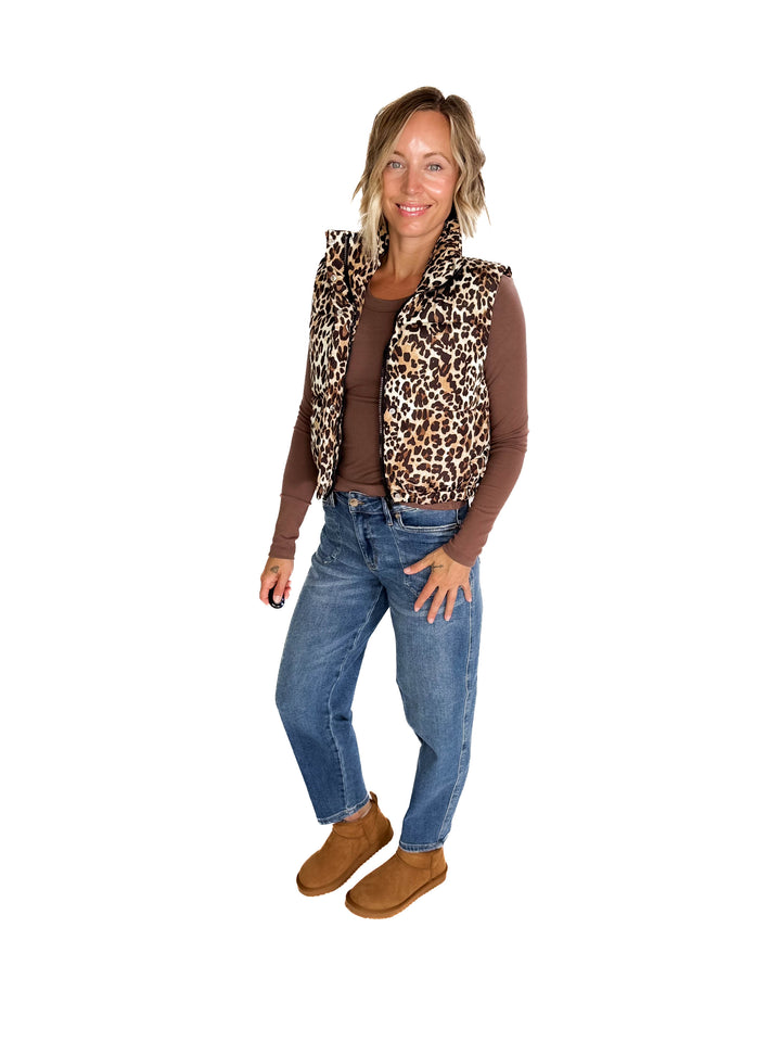 Blackcomb Vest- CAMEL LEOPARD