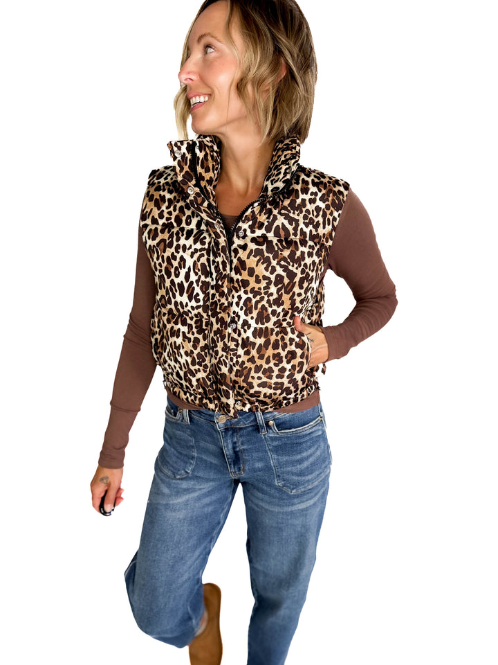 Blackcomb Vest- CAMEL LEOPARD