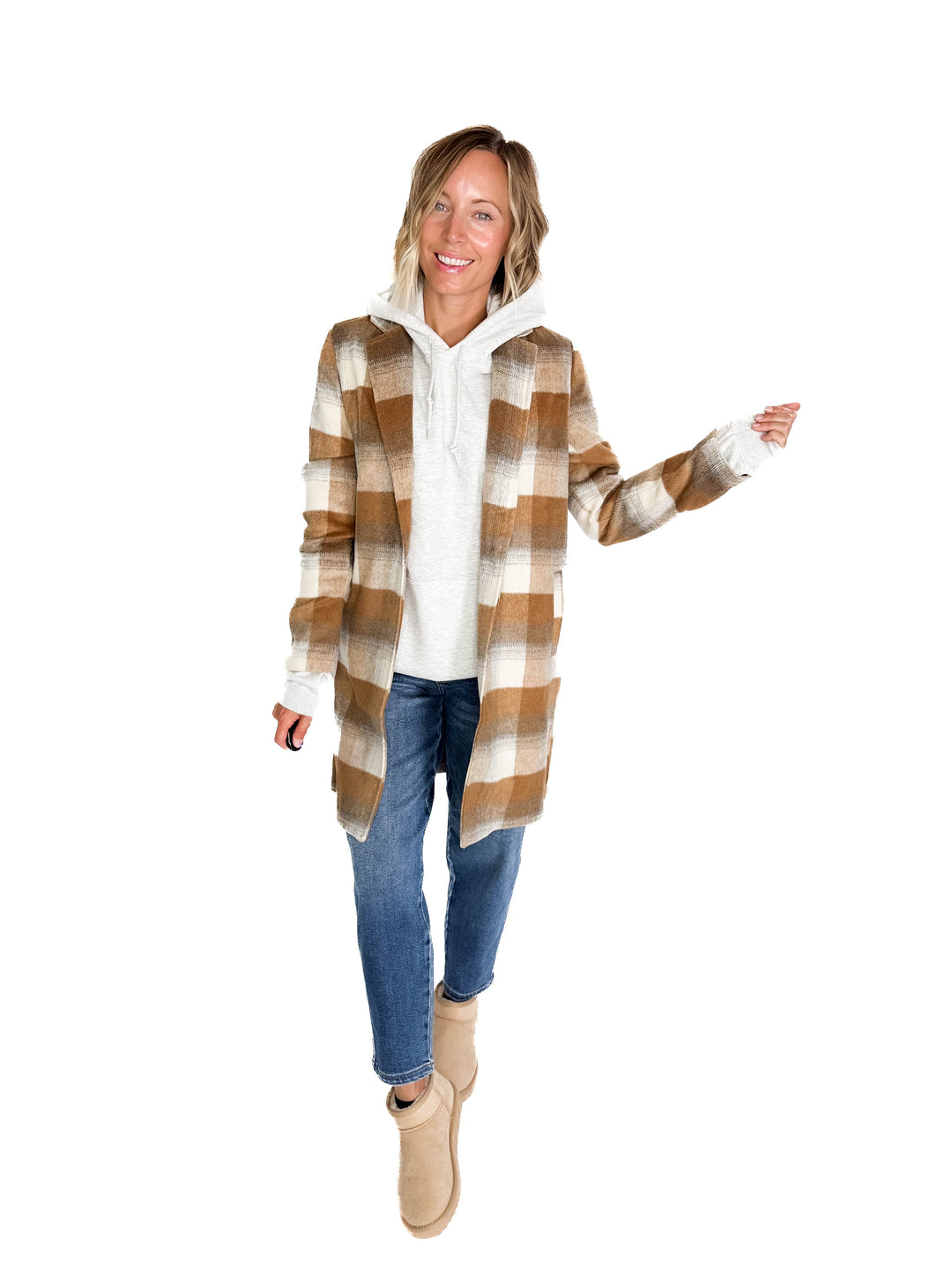Conrad Plaid Jacket- CAMEL