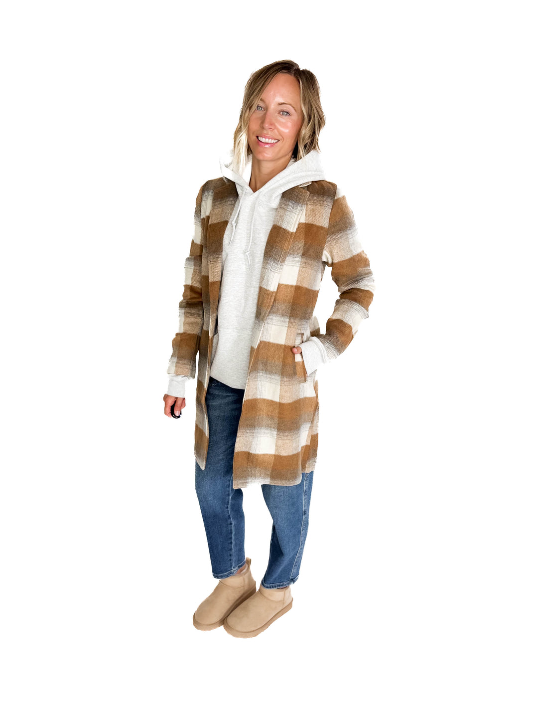 Conrad Plaid Jacket- CAMEL