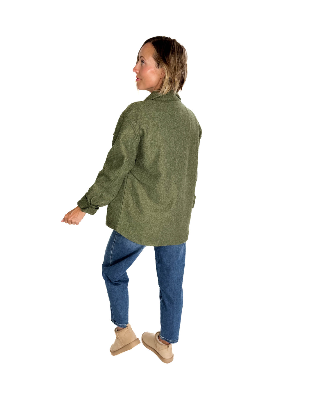 Rainier Classic Shacket- OLIVE