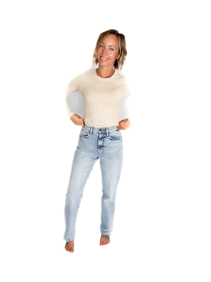 CELLO Tyra Super High Rise Dad Jeans- LIGHT DENIM
