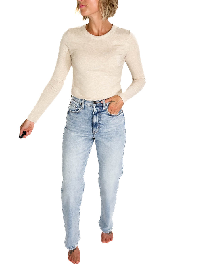 CELLO Tyra Super High Rise Dad Jeans- LIGHT DENIM