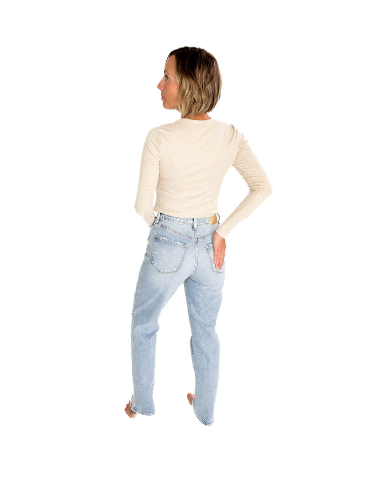 CELLO Tyra Super High Rise Dad Jeans- LIGHT DENIM