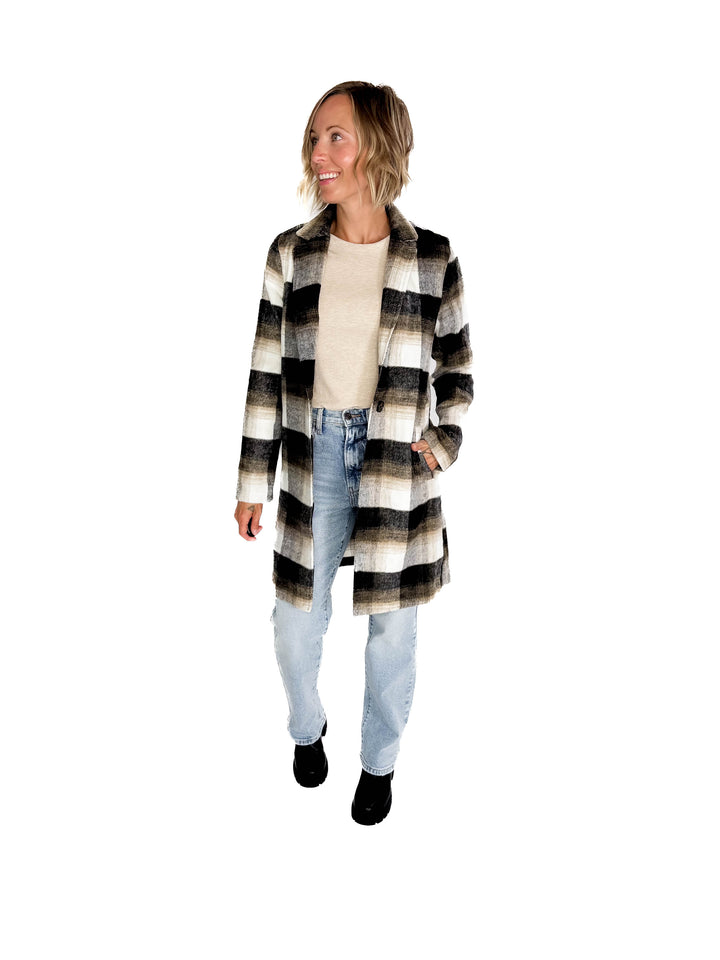 Conrad Plaid Jacket- BLACK
