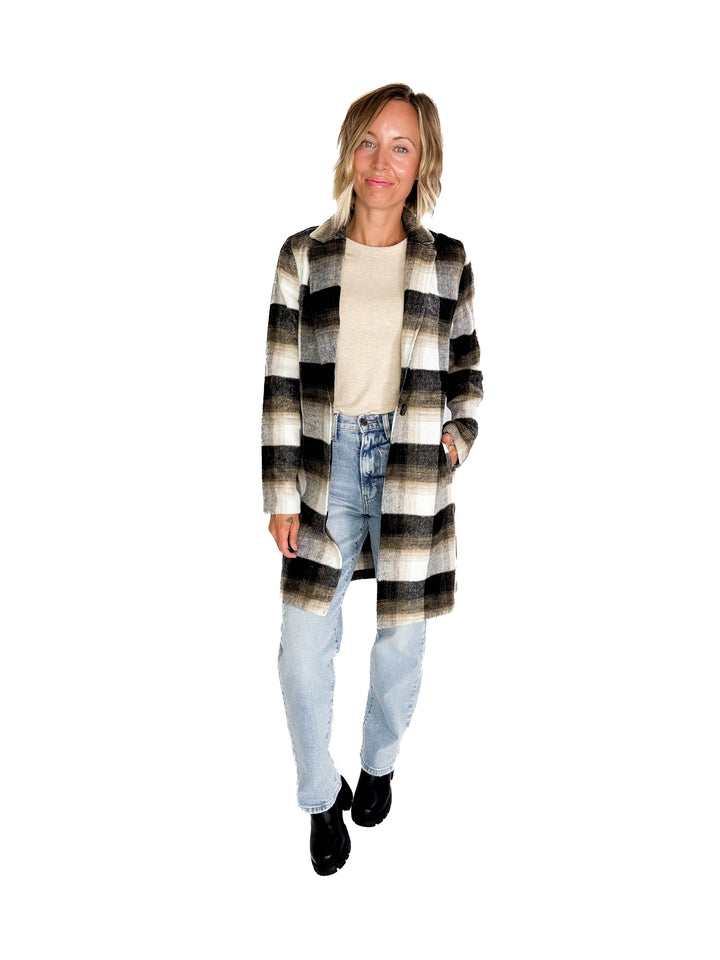 Conrad Plaid Jacket- BLACK