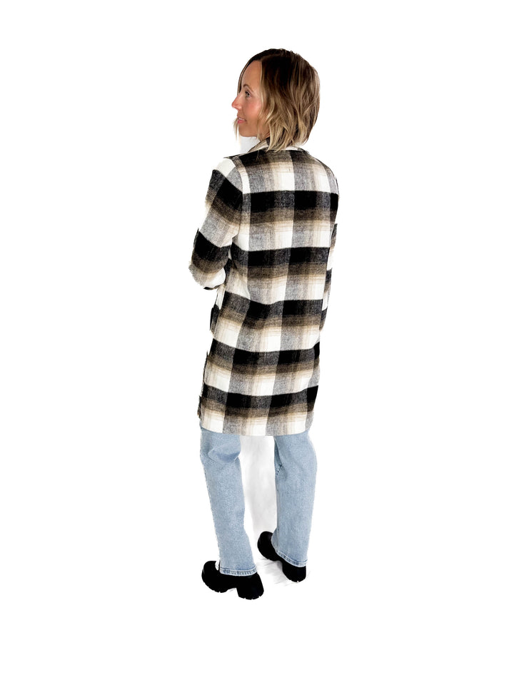 Conrad Plaid Jacket- BLACK