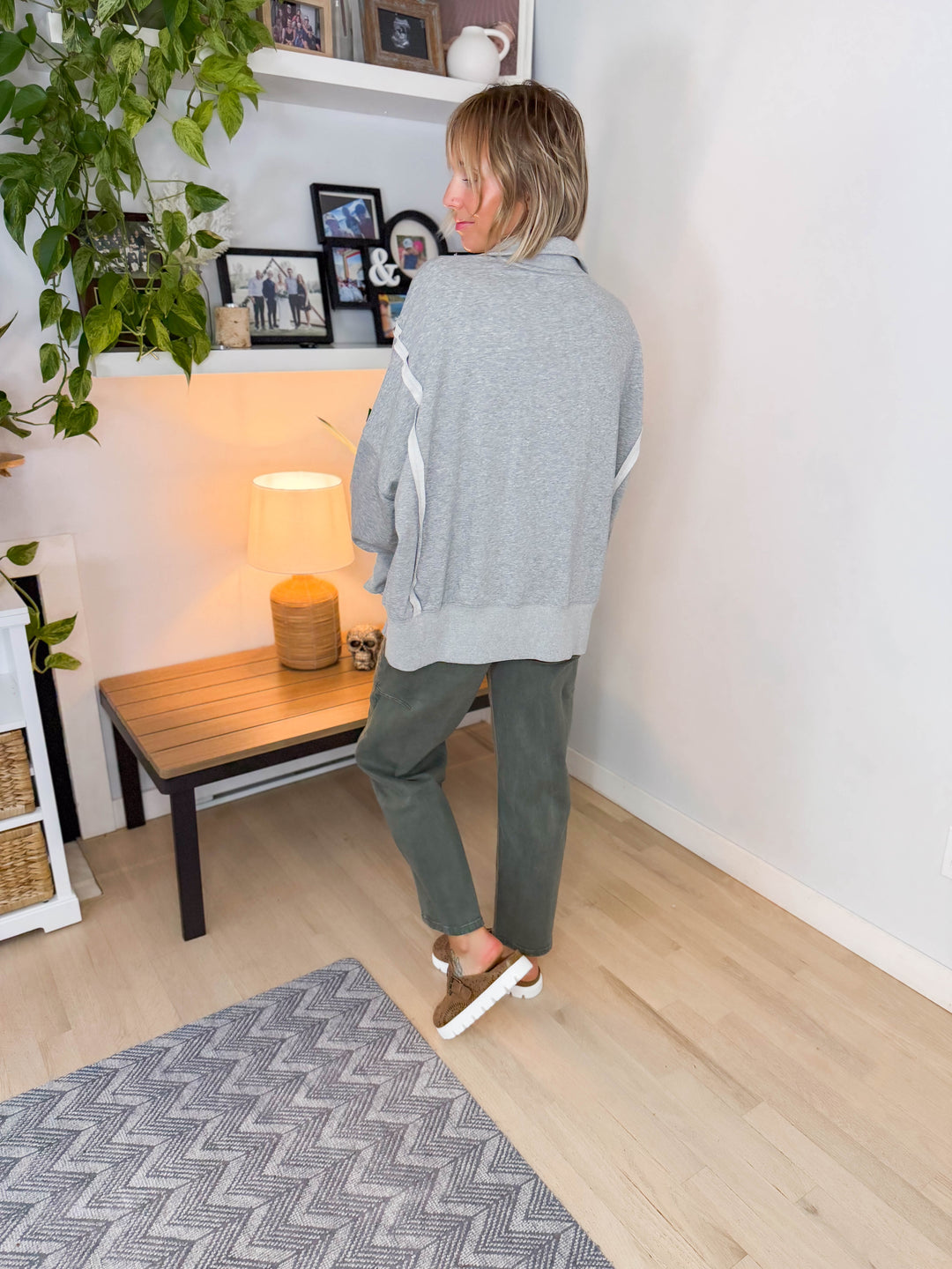 Nolan Snap Henley Pullover- HEATHER GREY-FINAL SALE*S*