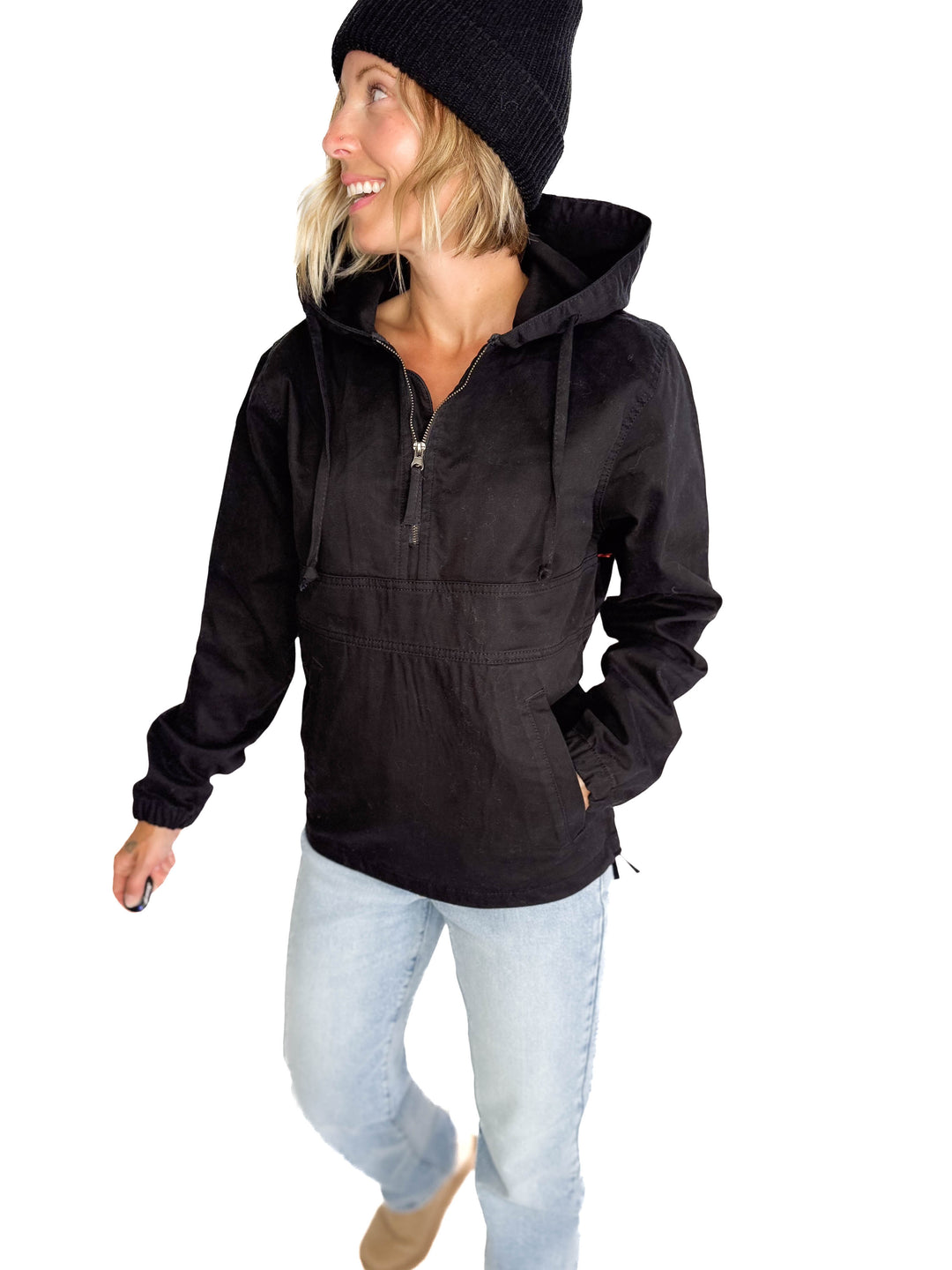 Bex Denim Hoodie Jacket- BLACK