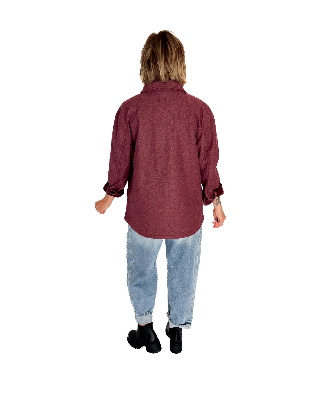 Rainier Classic Shacket- BURGUNDY