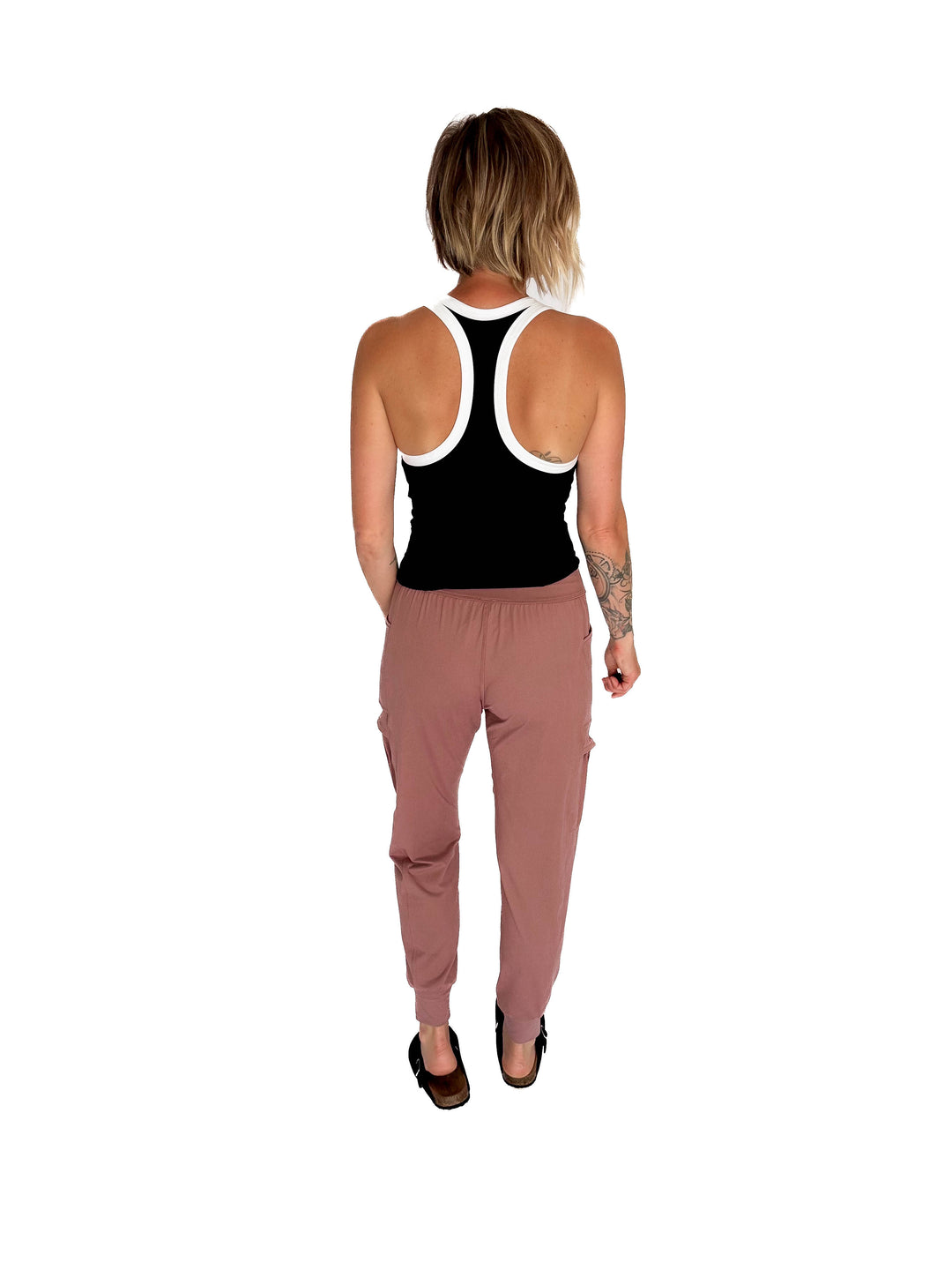 Elle Butter Colour Contrast Butter Tank- BLACK/WHITE