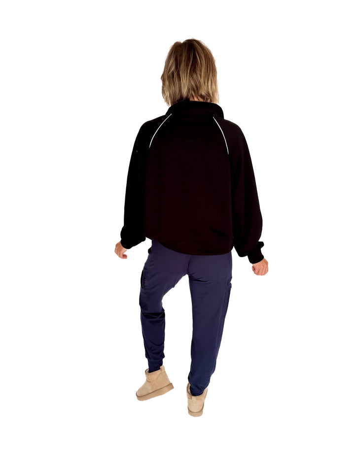 Adriana Scuba 1/2 Zip- BLACK