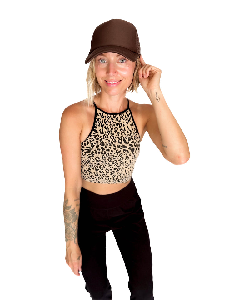 Classic Mesh Back Trucker Hat- BROWN