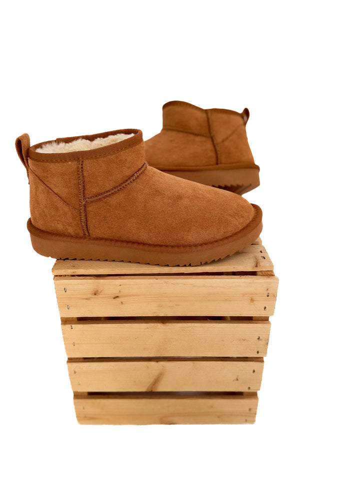 Teagan Faux Fur Boot- TAN