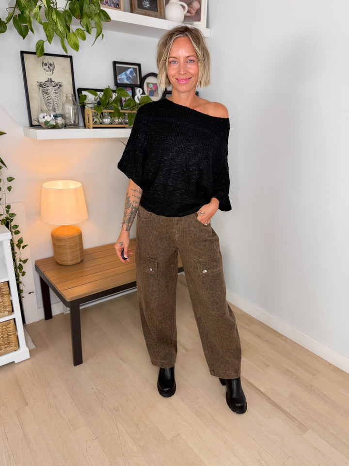 Brisol Dolman Knit Sweater- BLACK-FINAL SALE *M*