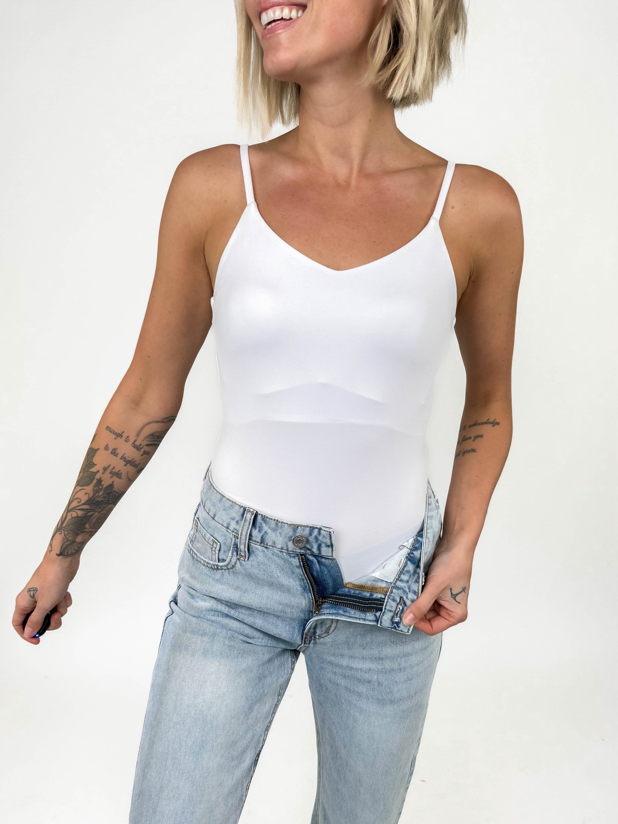Must Have Butter Bodysuit- WHITE-FINAL SALE
