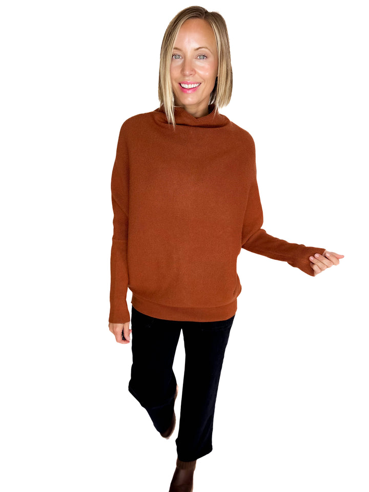 Wrenley Dolman Knit Sweater- CAMEL