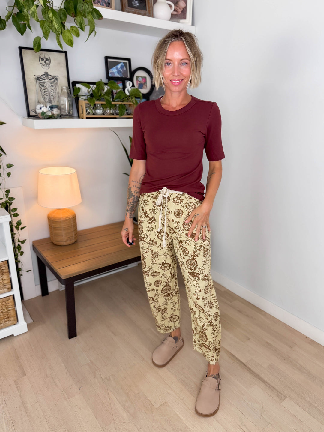 Monroe Floral Drawstring Pant