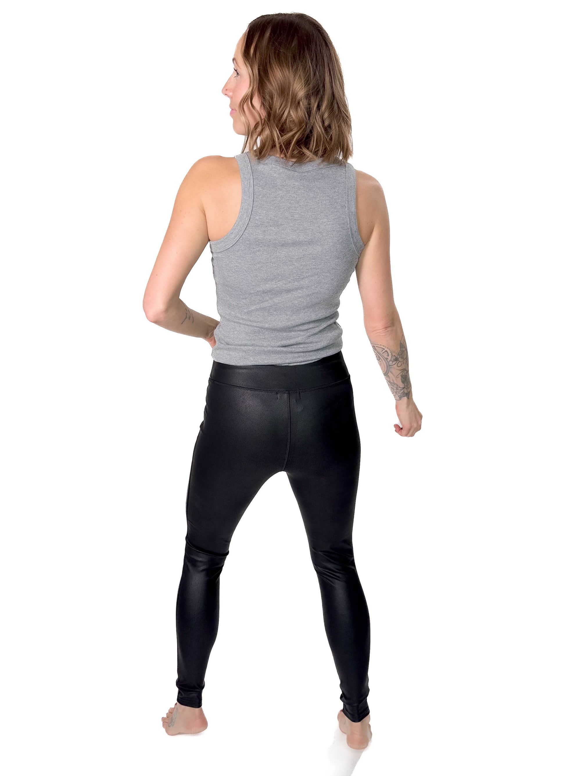 THREAD & SUPPLY Ava Faux Leather Leggings- BLACK-FINAL SALE