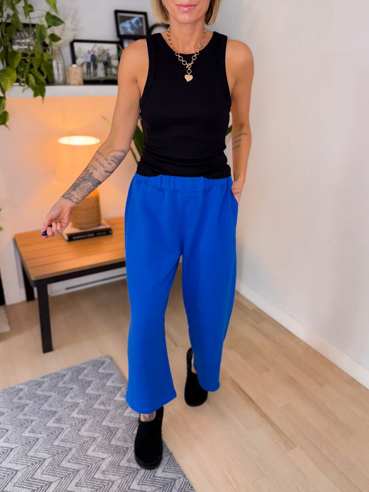 Only Val Reversible Organic Cotton Ribbed Tank- BLACK