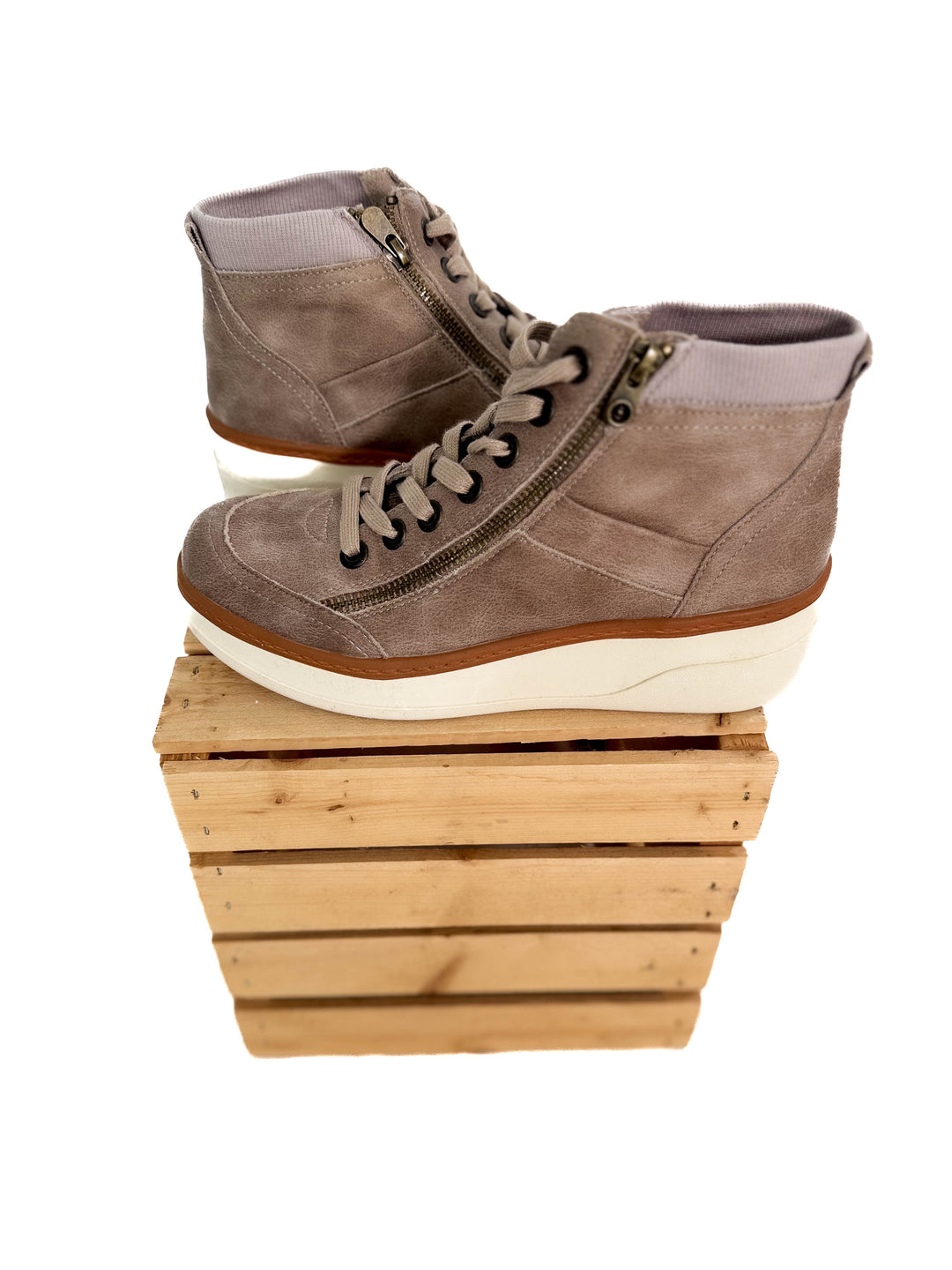 BLOWFISH Camden Side Zip Sneaker- TAUPE-FINAL SALE