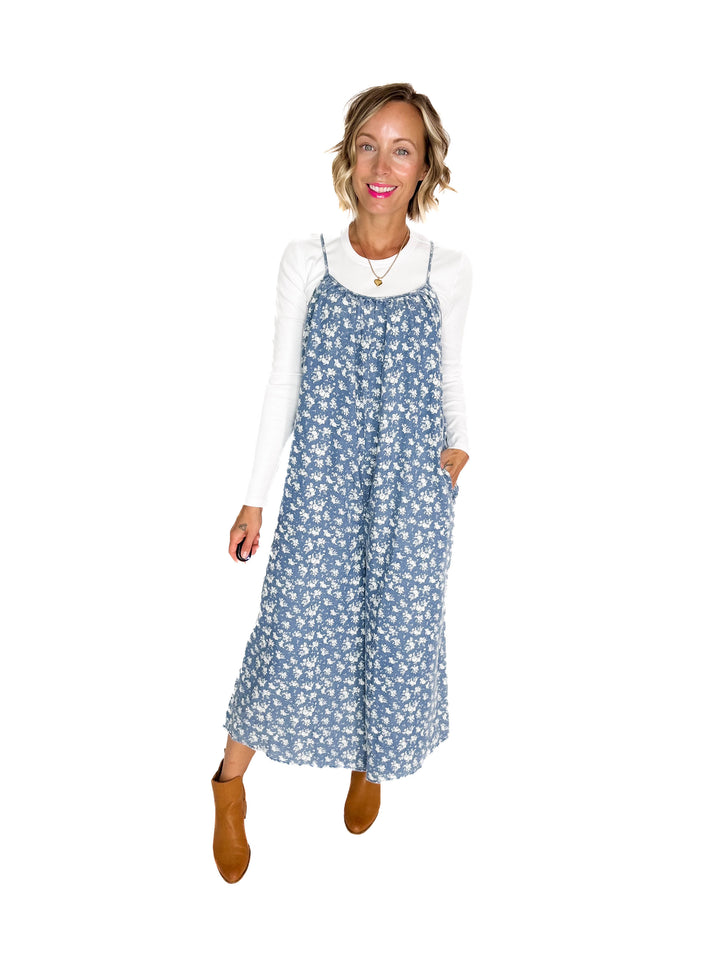 Kolter Floral Denim Jumpsuit
