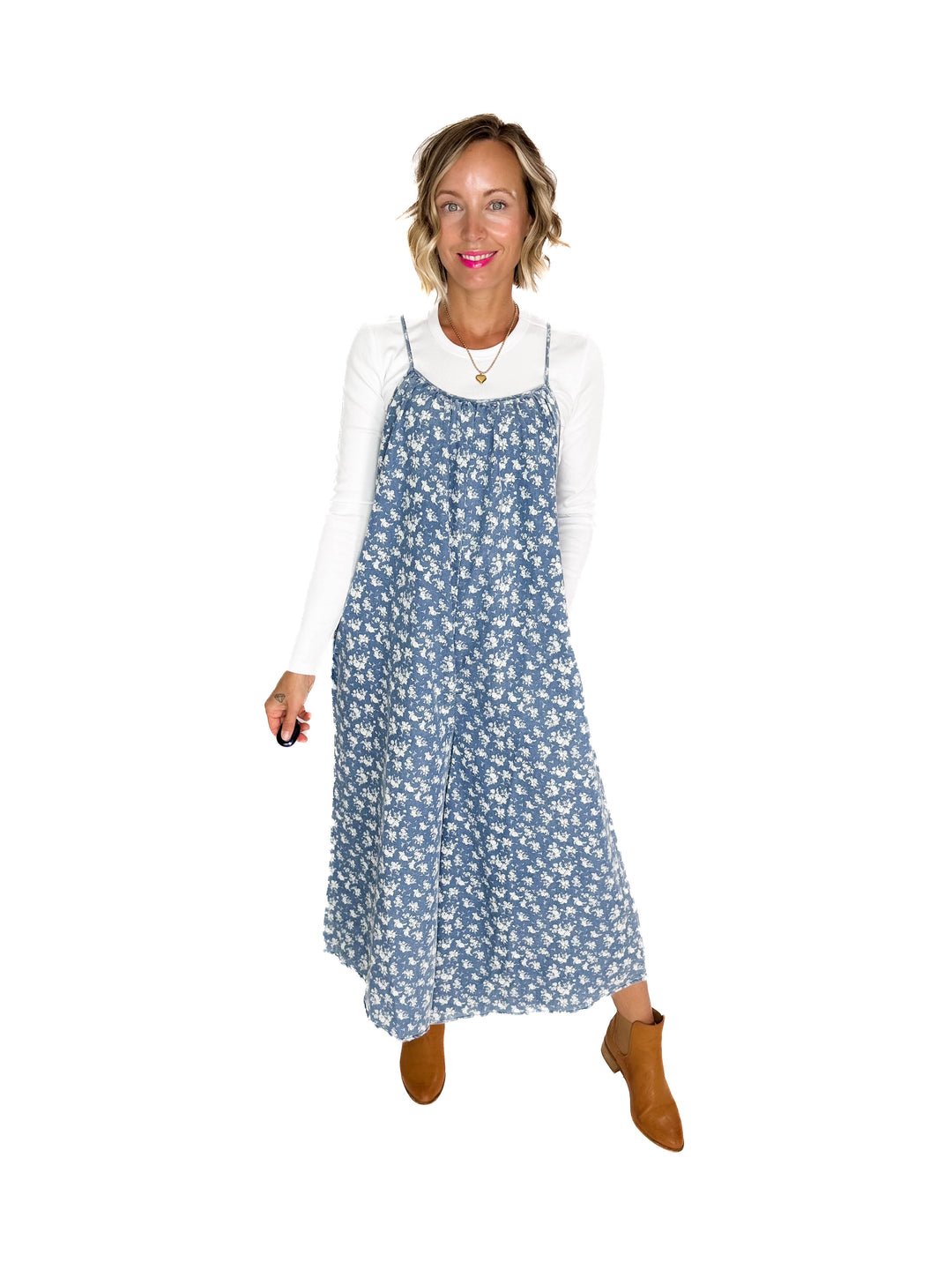 Kolter Floral Denim Jumpsuit
