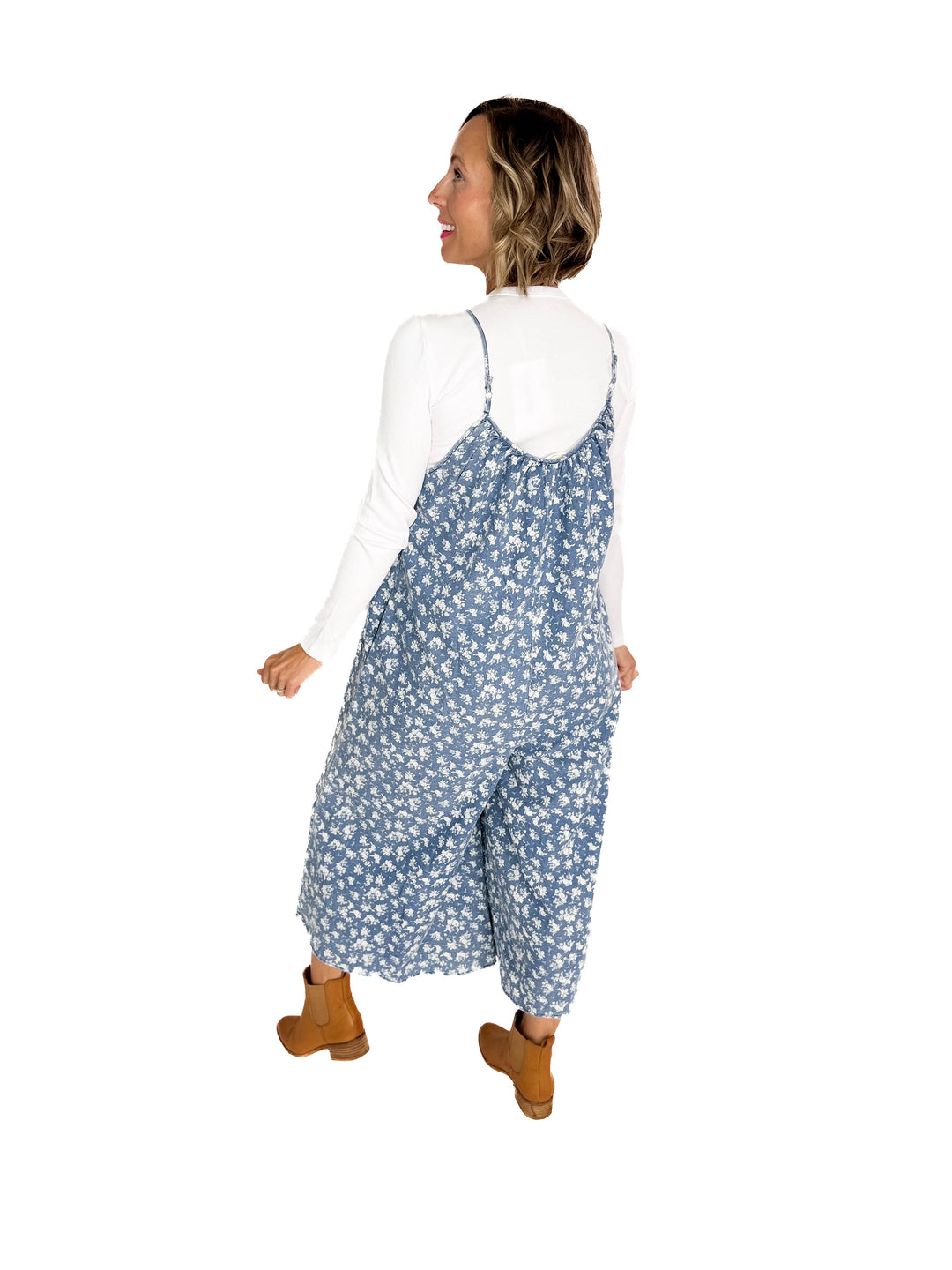Kolter Floral Denim Jumpsuit