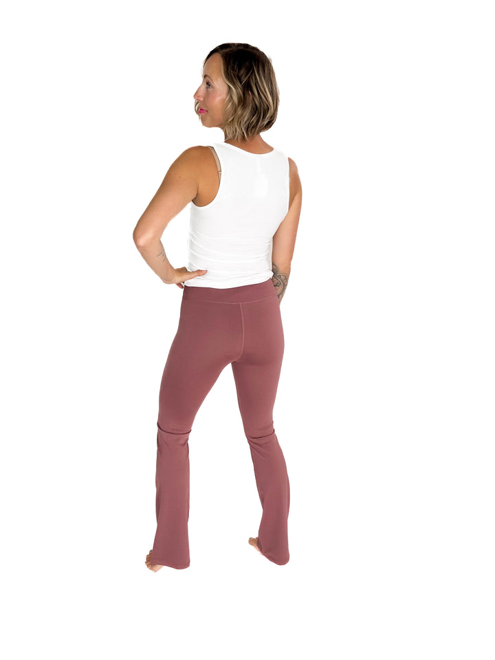 MONO B Krista Bootcut Legging- ROSE TAUPE