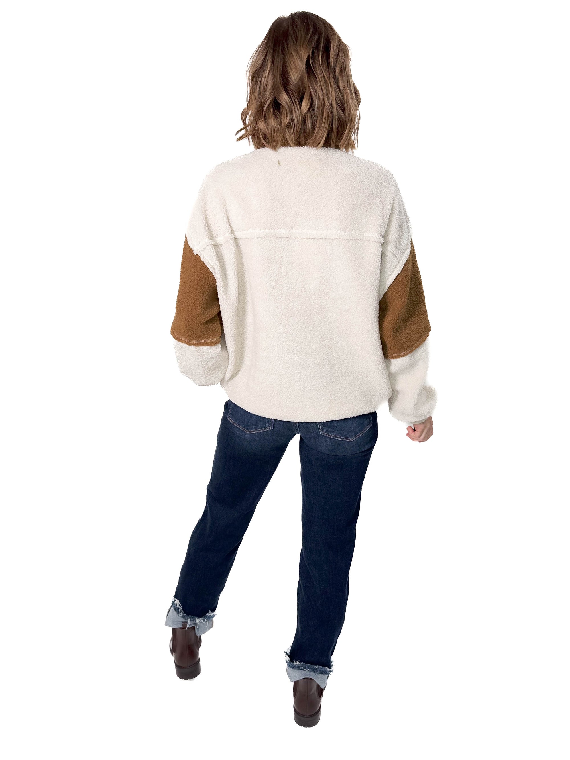 Roxy Colour Block Sherpa- OATMEAL/CAMEL-FINAL SALE