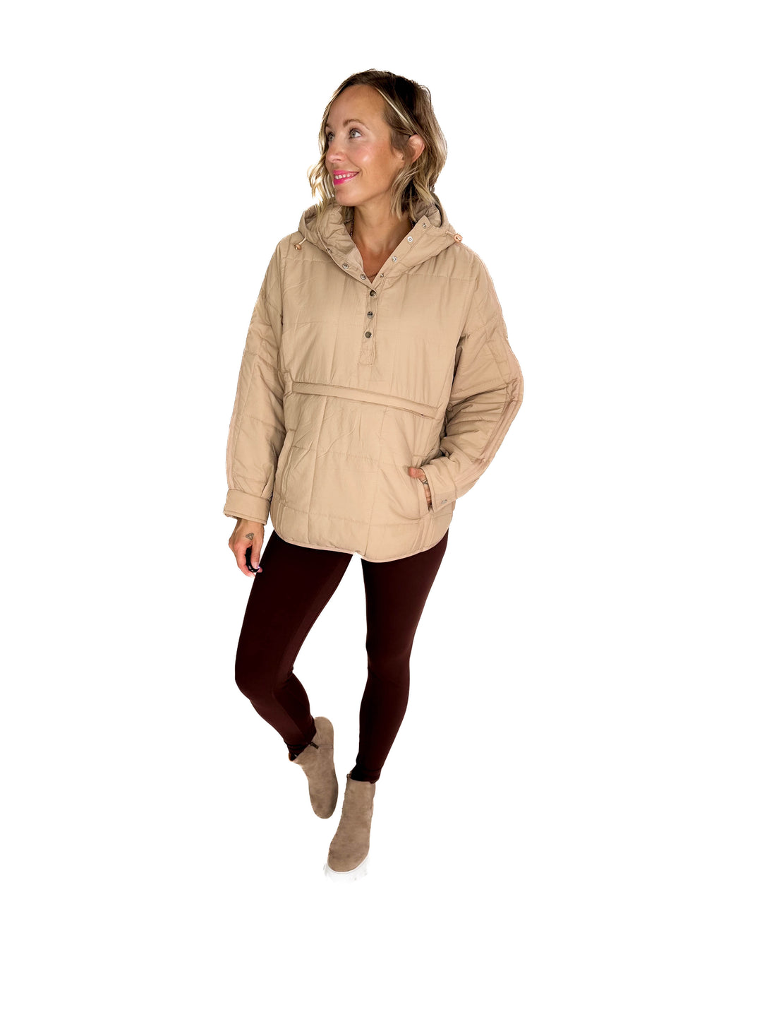 Peyton Puffer Jacket- OATMEAL