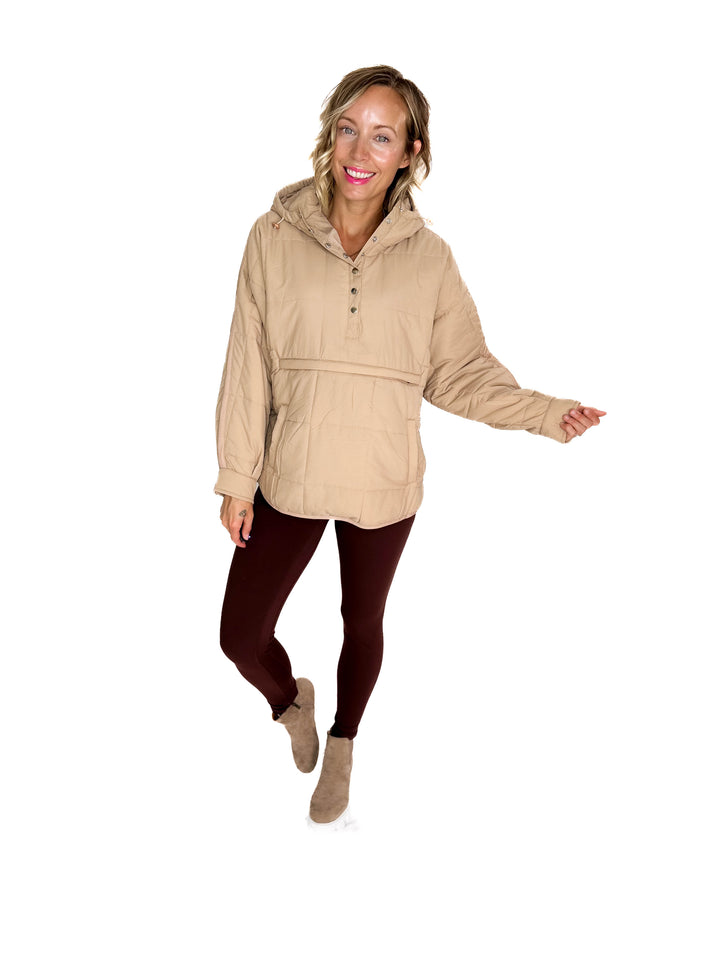 Peyton Puffer Jacket- OATMEAL