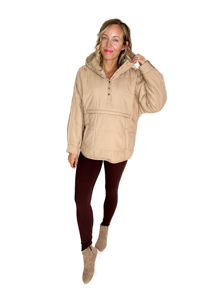Peyton Puffer Jacket- OATMEAL