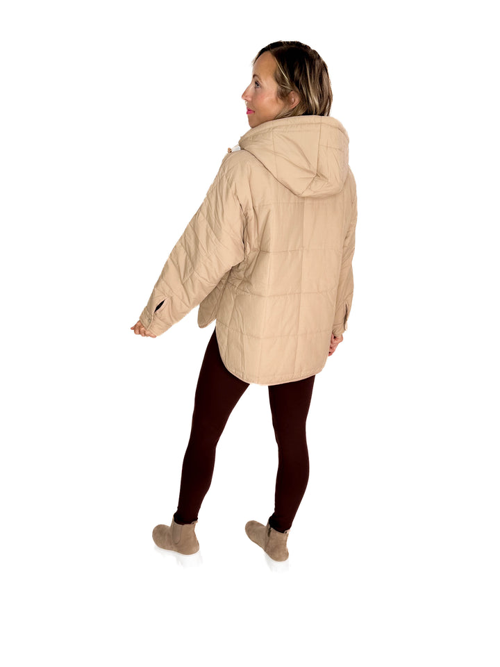 Peyton Puffer Jacket- OATMEAL