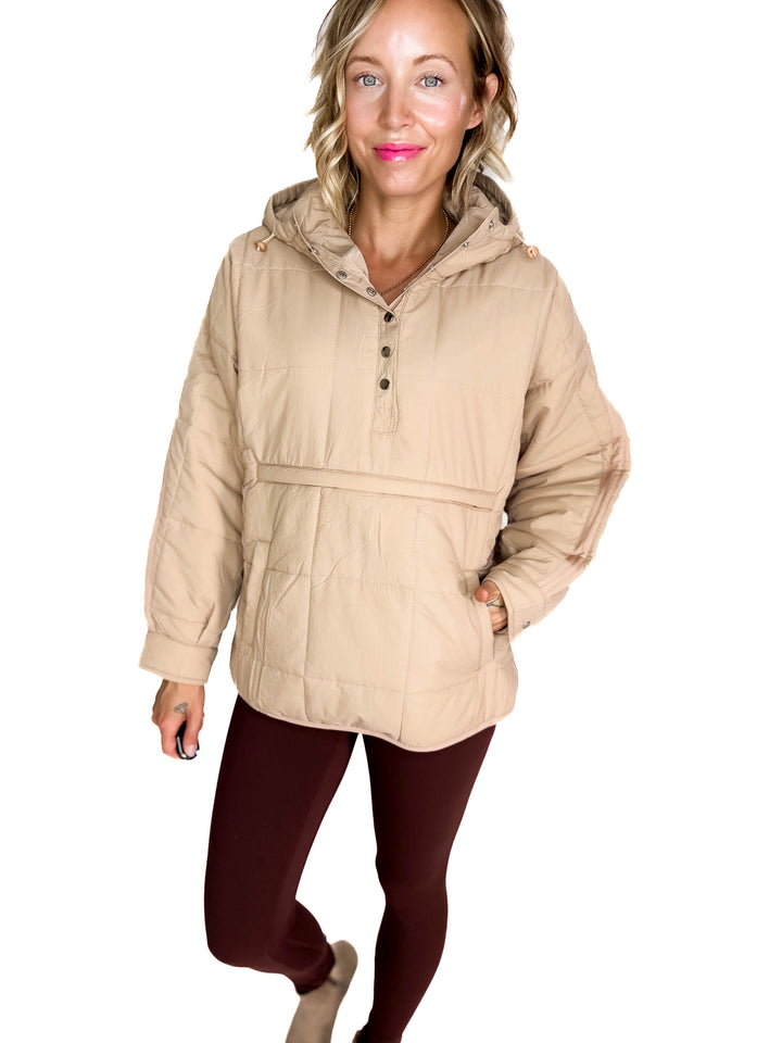 Peyton Puffer Jacket- OATMEAL