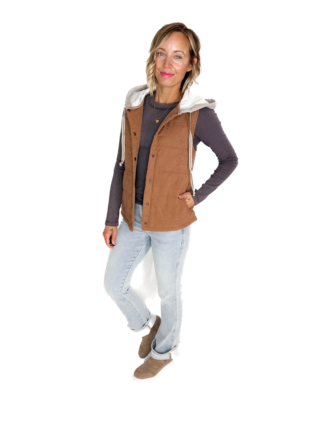 Levi Puffer Vest- MOCHA
