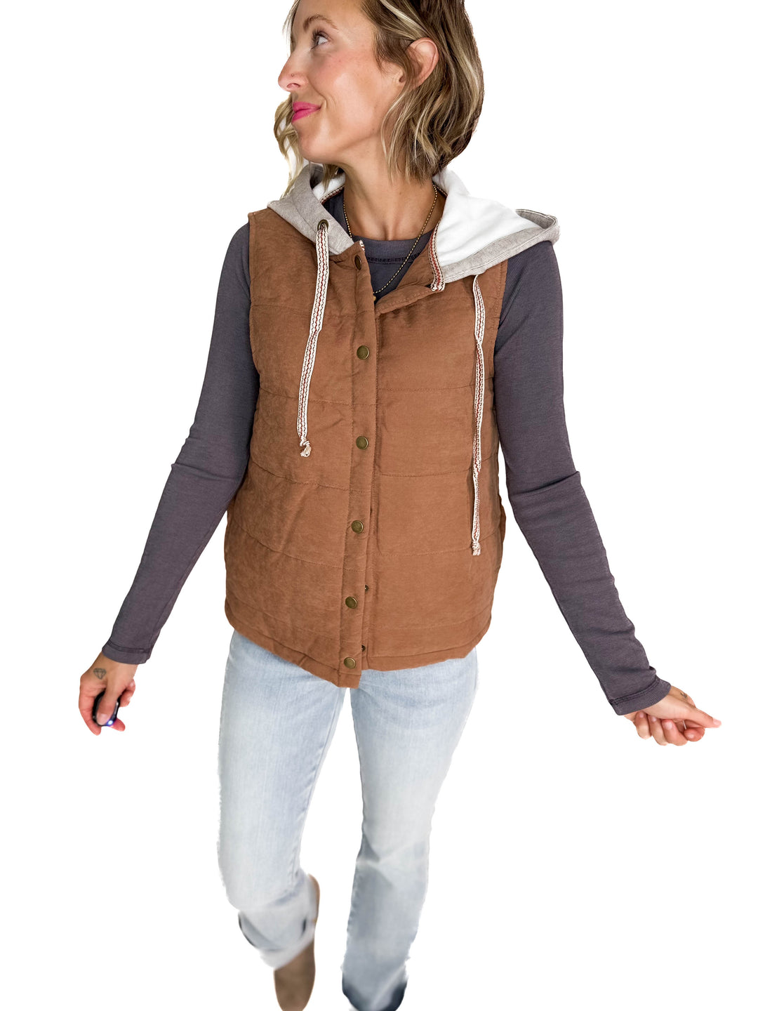 Levi Puffer Vest- MOCHA