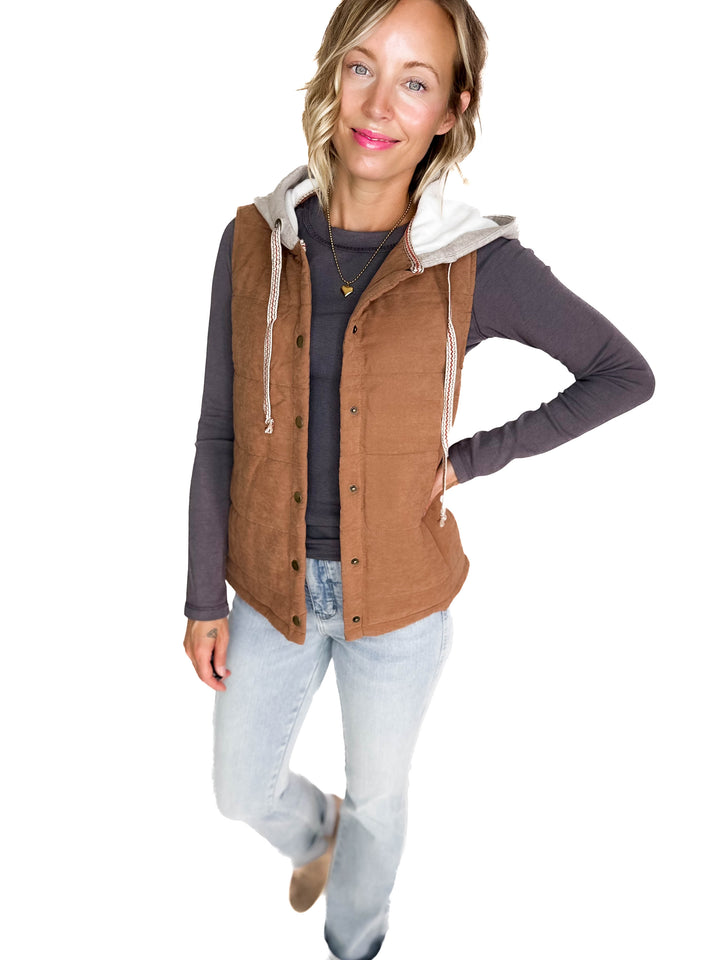 Levi Puffer Vest- MOCHA